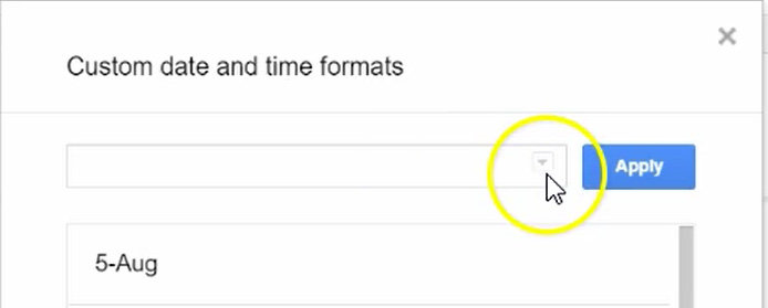 Google Sheets - Custom Date Format - 06 Add Element
