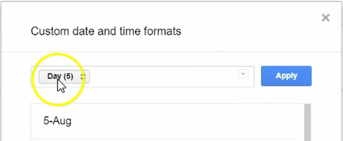 Google Sheets - Custom Date Format - 07 Change Format