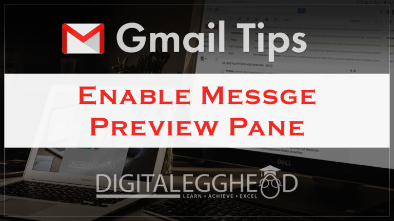 Google Gmail Tips - Header - Enable Preview Pane