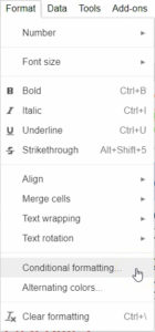 Google Sheets - Conditional Date Formatting - 01 Menu