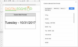 Google Sheets - Custom Date Format - 08 Custom Date Format Example