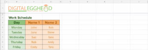 Google Sheets - Transpose 01 Example