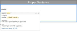 Formatting Sentences With Functions-02-UPPER