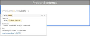 Formatting Sentences With Functions -06-LOWER