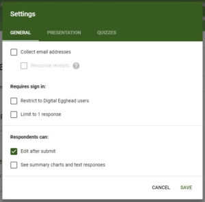 Google Forms - Edit Responses - 02 Edit Check Box