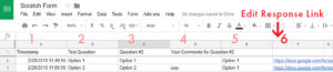 Google Forms - Edit Responses - 08 Column Number