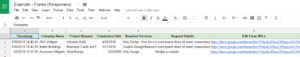 Google Forms - Edit Responses - 10 Populated Cells