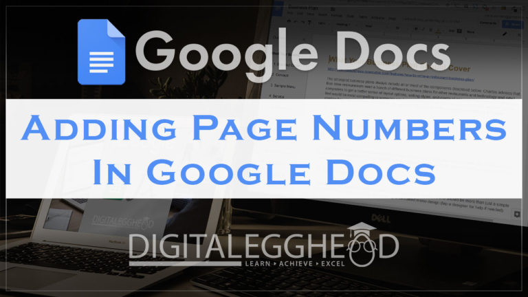 Adding page numbers in Google Docs